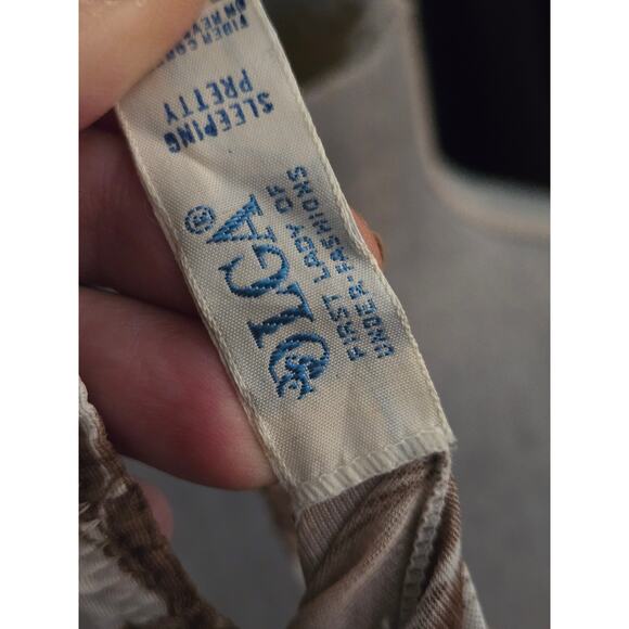 Vintage 1960's Olga Sleeping Pretty Full Length Fawn Print Nightgown, Sz 34, NWT - Picture 9 of 10